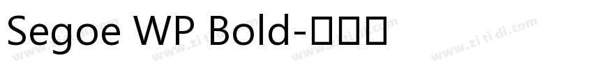 Segoe WP Bold字体转换